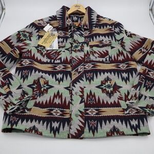 Powder River Outfitters Jacket Mens XXL Mint Southwestern Wool Blend 92-2639 NWT